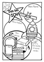 Vorschau - Arbeitsblätter - Steckbrief für den Schuljahresbeginn - Astronaut*in - Seite 1