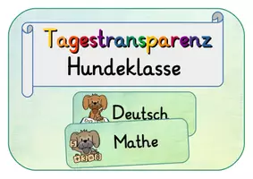 Vorschau - Poster - Tagestransparenz Hundeklasse Aushang Stundenplan - Deckblatt