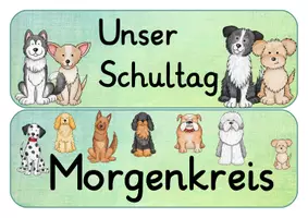 Vorschau - Poster - Tagestransparenz Hundeklasse Aushang Stundenplan - Seite 1
