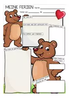 Vorschau - Arbeitsblätter - Bär / Bärenklasse Ferienbericht - Seite 1