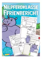 Vorschau - Arbeitsblätter - Ferienbericht Nilpferdklasse Arbeitsblätter - Deckblatt