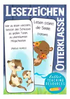 Vorschau - Mal- und Bastelvorlagen - Lesezeichen Otterklasse Schulanfang - Deckblatt