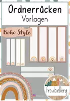 Vorschau - Anderer Materialtyp - Ordnerrücken zum Selbstbeschriften - Boho Style - Deckblatt