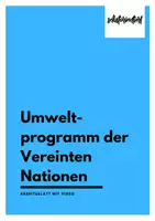 Vorschau - Arbeitsblätter - Umweltprogramm der Vereinten Nationen (UNEP) - Arbeitsblatt mit Video - Deckblatt