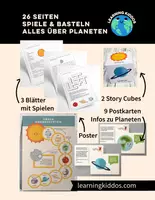 Vorschau - Arbeitsblätter - Fertige Stunden - Unser Planetensystem - 26 Seiten - auch für Homeschooling - Deckblatt