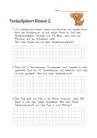 Vorschau - Arbeitsblätter - Arbeitsblatt-Paket Textaufgaben Klasse 2 (Multiplikation und Division) - Deckblatt