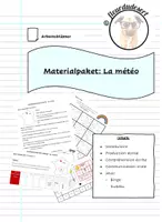 Vorschau - Arbeitsblätter - Materialpaket: la météo - le temps - Deckblatt