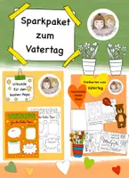 Vorschau - Mal- und Bastelvorlagen - Sparkpaket zum Vatertag, Urkunde und Postkarten gestalten - Deckblatt