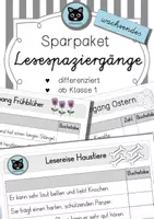 Vorschau - Unterrichtsreihen - Wachsendes Sparpaket | Lesespaziergang | differenziert ab Kl. 1 - Deckblatt