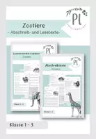 Vorschau - Arbeitsblätter - Sparpaket: Zootiere (Abschreiben und Leseverständnis trainieren) - Deckblatt