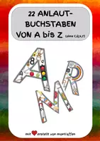 Vorschau - Arbeitsblätter - 22 Anlautbuchstaben für Buchstabenweg / Buchstaben der Woche - Deckblatt