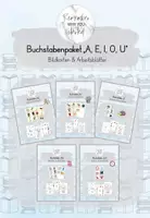 Vorschau - Arbeitsblätter - Buchstabenpaket Vokale A, E, I, O, U - Deckblatt