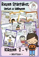 Vorschau - Unterrichtsreihen - Riesen Sparpaket "Herbst und Halloween" Kl. 2-4 - Deckblatt