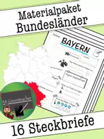 Vorschau - Arbeitsblätter - 16 Steckbriefe zu den deutschen Bundesländern - Deckblatt
