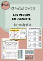 Vorschau - Arbeitsblätter - Los Verbos en Presente (Materialpaket) - Deckblatt