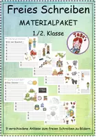 Vorschau - Arbeitsblätter - Freies Schreiben zu Bildern - Materialpaket - Deckblatt