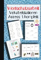 Vorschau - Stationenlernen - Access 1 Wortschatzstationen - wachsendes Paket - Deckblatt