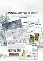 Vorschau - Arbeitsblätter - Materialpaket Tiere im Winter - Deckblatt