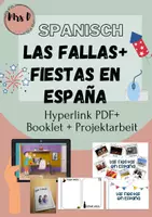 Vorschau - Arbeitsblätter - Materialpaket - Fiestas en España + Las Fallas - Deckblatt