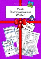 Vorschau - Arbeitsblätter - Paket: Rhythmusbausteine Winter - Deckblatt
