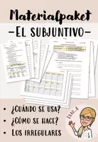 Vorschau - Arbeitsblätter - Materialpaket: el subjuntivo del presente - Deckblatt