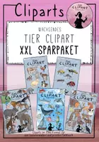 Vorschau - selbst erstellte Cliparts/Grafiken - XXL Sparpaket Tier Cliparts - Deckblatt