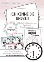 Vorschau - Unterrichtsreihen - Materialpaket - Uhr/ Uhrzeit - inkl. Selbstlernheft und Lernuhr - Deckblatt