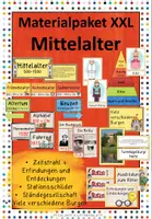 Vorschau - Mal- und Bastelvorlagen - Materialpaket XXL Mittelalter - Deckblatt
