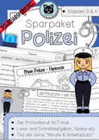 Vorschau - Unterrichtsreihen - Wachsendes SPARPAKET Polizei | Polizeiberuf Kl. 3 & 4 - Deckblatt