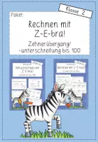 Vorschau - Arbeitsblätter - Paket: ZÜ und ZU mit Z-E-bra (2 Übungshefte im ZR bis 100) - Deckblatt
