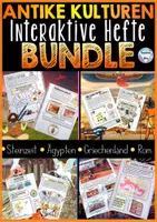 Vorschau - Stundenentwürfe - Antike Kulturen - Interaktive Hefte BUNDLE - Steinzeit, Altes Ägypten, Antikes Griechenland, Altes Rom - Deckblatt
