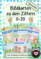 Vorschau - Poster - Sparpaket: Bildkarten zu den Ziffern 0-20 - Deckblatt