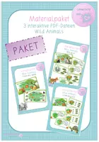 Vorschau - Stationenlernen - Materialpaket - interaktive PDF Dateien Wild Animals - Deckblatt