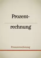 Vorschau - Präsentationen/Tafelbilder - Tafelbilder - Prozentrechnung (Materialpaket) - Deckblatt