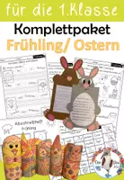 Vorschau - Unterrichtsreihen - Wachsendes Komplettpaket - 1. & 2. Klasse Frühling und Ostern - Deckblatt