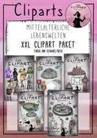 Vorschau - selbst erstellte Cliparts/Grafiken - XXL Clipart-Paket zum Thema Mittelalter (mittelalterliche Lebenswelten) Geschichte, middle age - Deckblatt