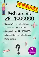 Vorschau - Arbeitsblätter - Rechnen im ZR 1000000 - Materialpaket - Deckblatt