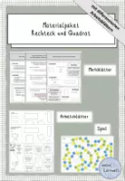Vorschau - Arbeitsblätter - Materialpaket - Rechteck und Quadrat - Deckblatt
