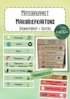 Vorschau - Mal- und Bastelvorlagen - Maxibriefkartons - Etiketten - Materialpaket - Deutsch und Sachunterricht - Deckblatt