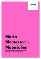 Vorschau - Arbeitsblätter - Maria Montessori mit Arbeitsblättern und Videos - Deckblatt