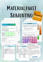 Vorschau - Arbeitsblätter - Materialpaket Subjuntivo (Präsens) - Deckblatt