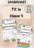 Vorschau - Arbeitsblätter - Wiederholungshefte Mathe & Deutsch | Fit in Klasse 4 | Schuljahresende | Grundschule - Deckblatt