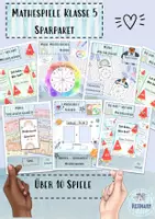 Vorschau - Arbeitsblätter - Materialpaket Spiele Mathe Klasse 5 - Deckblatt