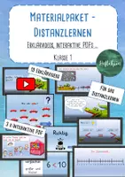 Vorschau - Stundenentwürfe - Materialpaket - Mathe - Distanzlernen - Klasse 1 - Deckblatt