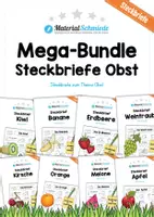 Vorschau - Arbeitsblätter - Mega-Bundle: Steckbriefe Obst (14 Arbeitsblätter) - Deckblatt