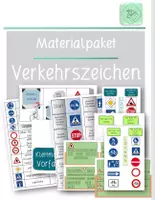 Vorschau - Arbeitsblätter - Materialpaket Verkehrszeichen - wachsendes Bundle - Deckblatt