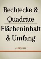 Vorschau - Präsentationen/Tafelbilder - Tafelbilder - Rechtecke & Quadrate, Flächeninhalt & Umfang (Materialpaket) - Deckblatt