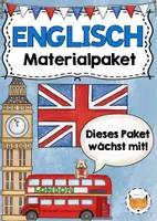 Vorschau - Arbeitsblätter - Englisch Grundschule Materialpaket - Deckblatt