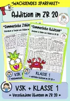 Vorschau - Arbeitsblätter - Wachsendes Sparpaket I Addition I ZR 20 I VSK + Kl. 1 - Deckblatt