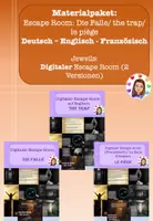 Vorschau - Spiele - Paket: Digitaler Escape Room: Die Falle/ the trap/ le piège (Deutsch, Englisch, Französisch) - Deckblatt